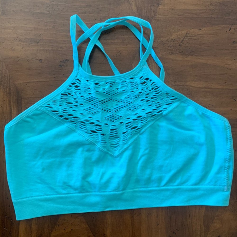 Mae Unlined Blue Sports Bra